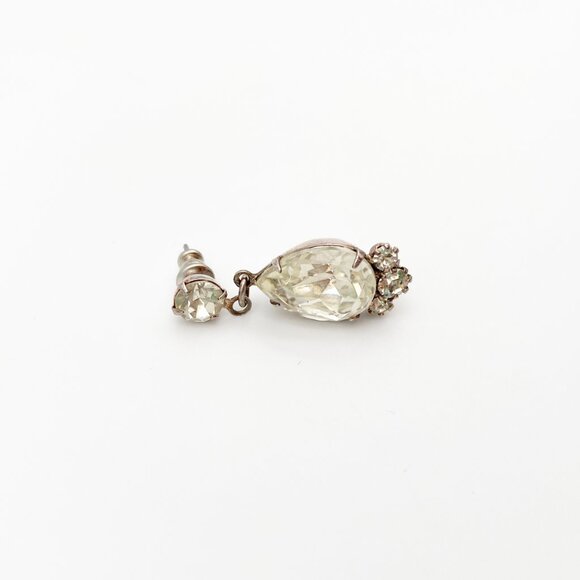 VINTAGE (Y2K) | Crystal & Rhinestone Teardrop Necklace + Earrings Set - Picture 11 of 12